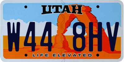 UT license plate W448HV