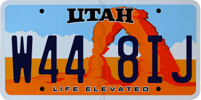 UT license plate W448IJ