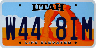 UT license plate W448IM