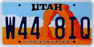 UT license plate W448IQ