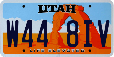 UT license plate W448IV