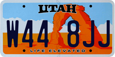 UT license plate W448JJ
