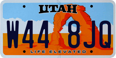 UT license plate W448JQ