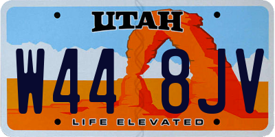 UT license plate W448JV