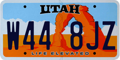 UT license plate W448JZ