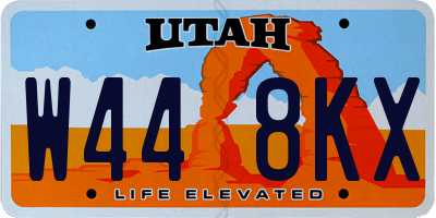 UT license plate W448KX