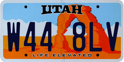 UT license plate W448LV