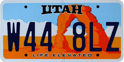 UT license plate W448LZ