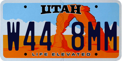 UT license plate W448MM