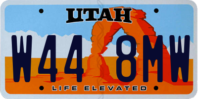 UT license plate W448MW