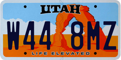 UT license plate W448MZ