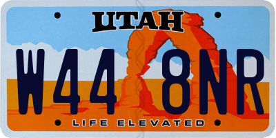 UT license plate W448NR