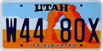 UT license plate W448OX