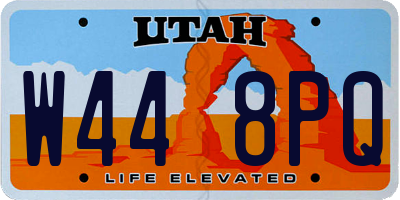 UT license plate W448PQ