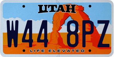 UT license plate W448PZ