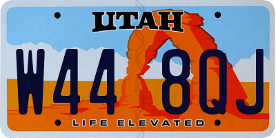 UT license plate W448QJ