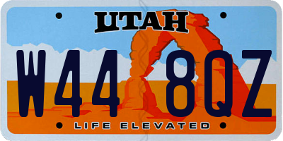 UT license plate W448QZ