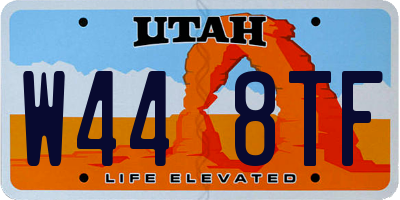 UT license plate W448TF