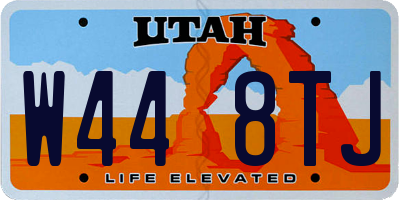 UT license plate W448TJ