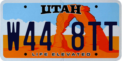 UT license plate W448TT