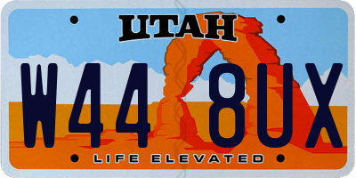 UT license plate W448UX