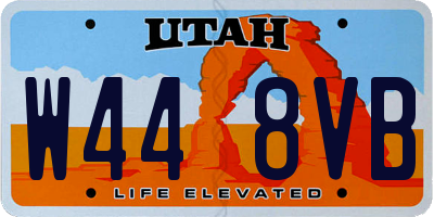 UT license plate W448VB