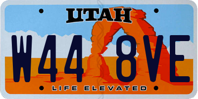 UT license plate W448VE