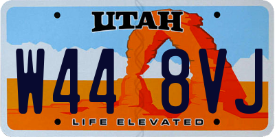 UT license plate W448VJ