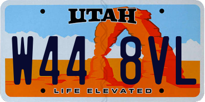 UT license plate W448VL