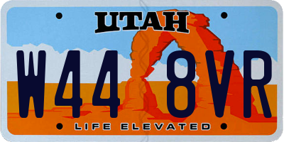 UT license plate W448VR