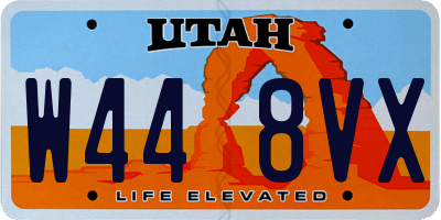 UT license plate W448VX