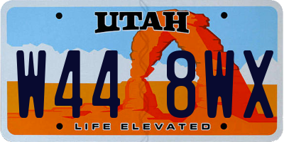 UT license plate W448WX