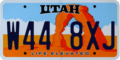 UT license plate W448XJ