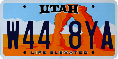 UT license plate W448YA