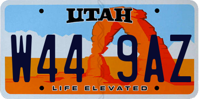 UT license plate W449AZ