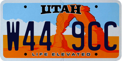 UT license plate W449CC