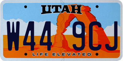 UT license plate W449CJ