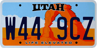 UT license plate W449CZ