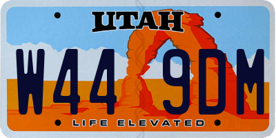 UT license plate W449DM