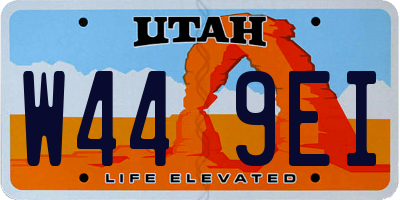 UT license plate W449EI