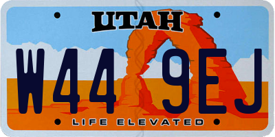 UT license plate W449EJ