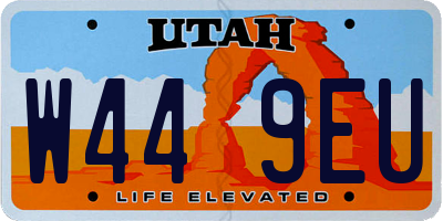 UT license plate W449EU