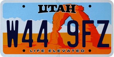 UT license plate W449FZ