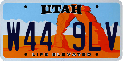 UT license plate W449LV