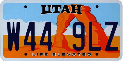 UT license plate W449LZ