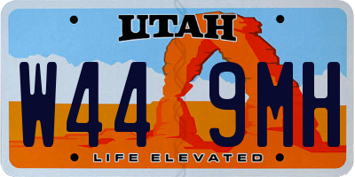 UT license plate W449MH