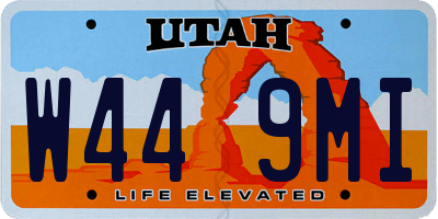 UT license plate W449MI
