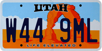 UT license plate W449ML