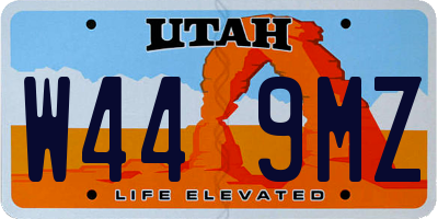 UT license plate W449MZ