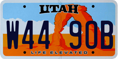 UT license plate W449OB